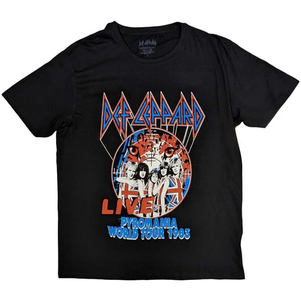 Def Leppard Unisex Adult Pyro World Tour Cotton T-Shirt