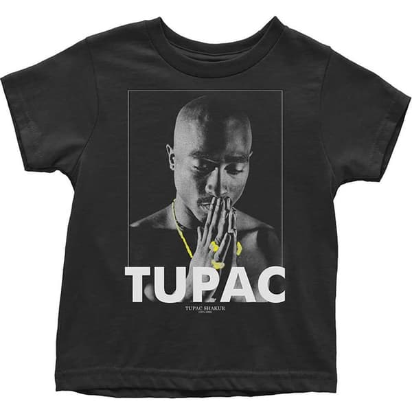 Tupac Shakur T-shirt i bomull med bedjande händer för barn