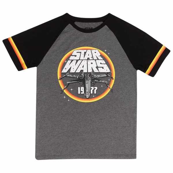 Star Wars Unisex Adult 1977 Circle T-Shirt Grey/Black S