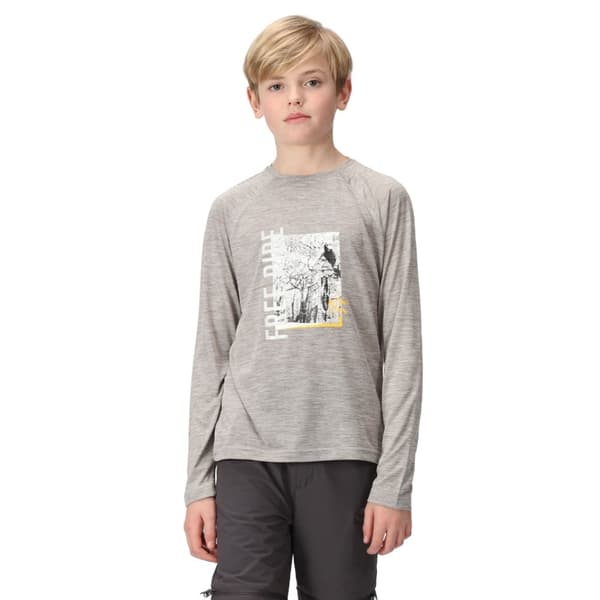 Regatta Childrens/Kids Burnlee Cycling Marl Long-Sleeved T-Shirt