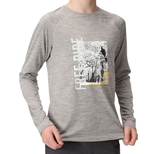 Regatta Childrens/Kids Burnlee Cycling Marl Long-Sleeved T-Shirt