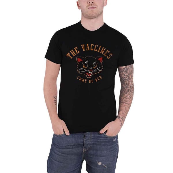 The Vaccines Unisex Adult Cat Cotton T-Shirt