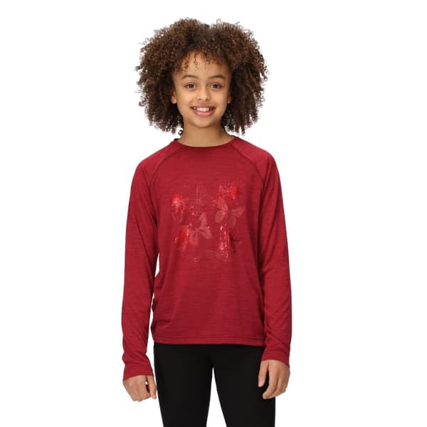 Regatta Childrens/Kids Burnlee Butterflies Marl Long-Sleeved T-Shirt