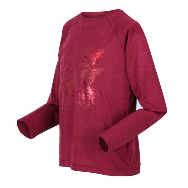 Regatta Childrens/Kids Burnlee Butterflies Marl Long-Sleeved T-Shirt