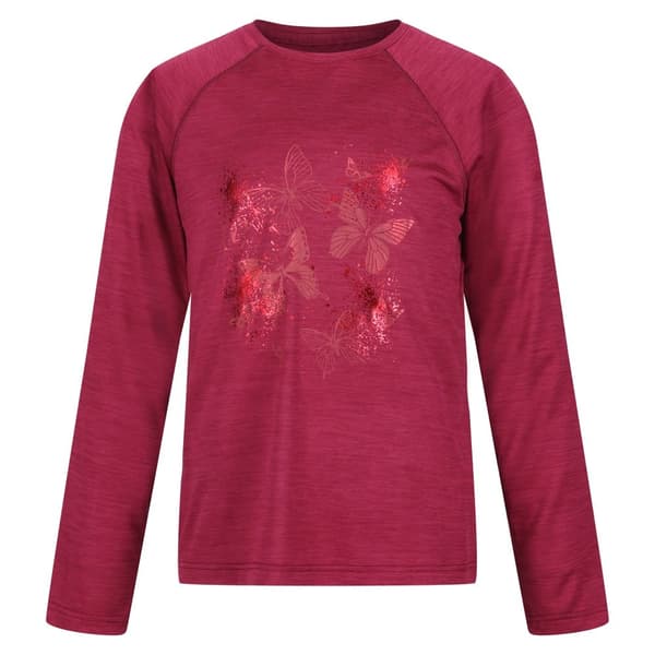 Regatta Childrens/Kids Burnlee Butterflies Marl Long-Sleeved T-Shirt