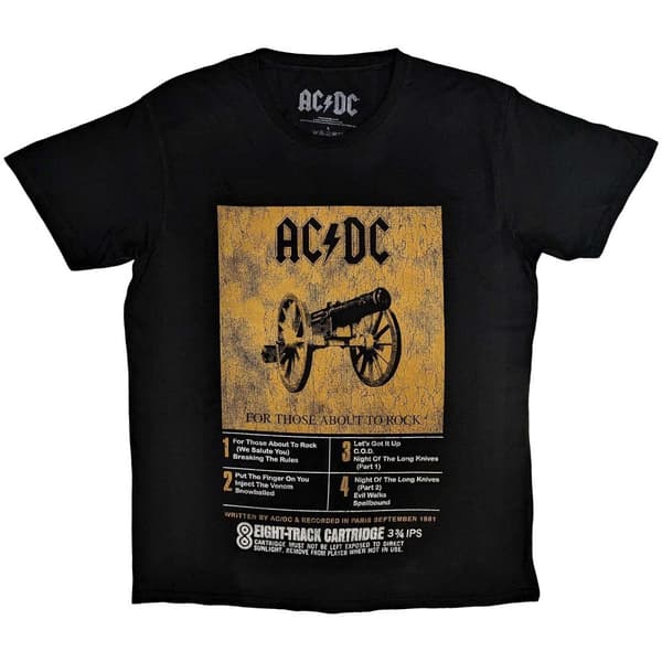 AC/DC Unisex Adult 8 Track Cotton T-Shirt