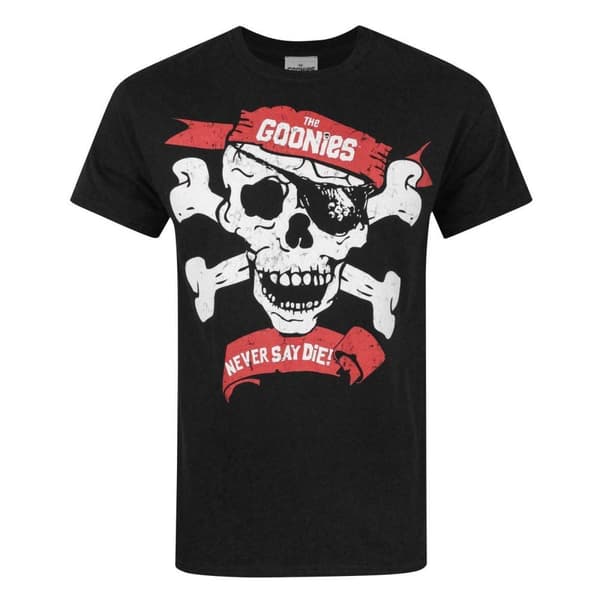 Goonies Mens Never Say Die T-Shirt Black S