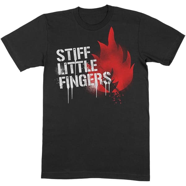 Stiff Little Fingers Unisex vuxen Graffiti bomulls t-shirt
