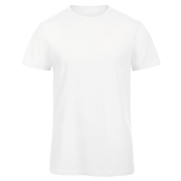 B&C Inspire Slub Organic T-shirt för herrar Chic Pure White XL