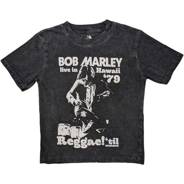 Bob Marley Tvättad Hawaii Snow T-shirt för barn/unga