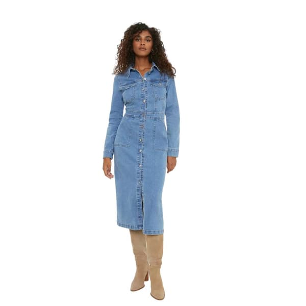 Dorothy Perkins Womens/Ladies Denim Long-Sleeved Shirt Dress