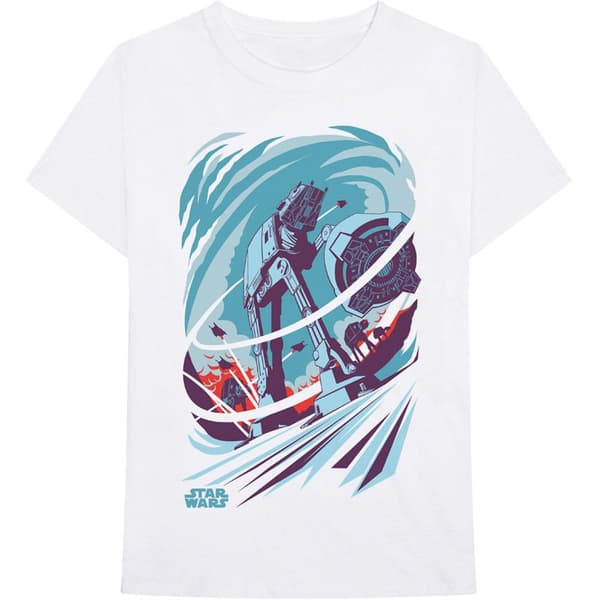 Star Wars Unisex AT-AT t-shirt i bomull för vuxna White XXL