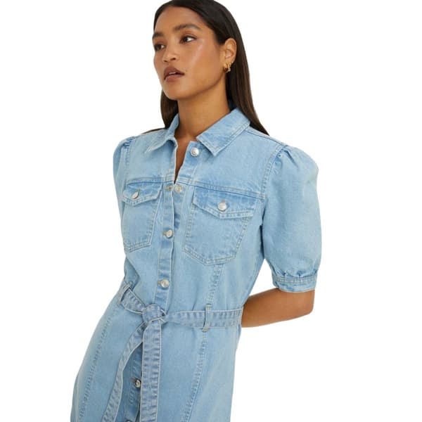 Dorothy Perkins Dam/dam Denim Bälte Midi Skjortklänning
