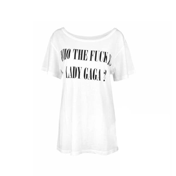 Blood Is The New Black Womens/Ladies Lady Gaga? T-Shirt White One Size