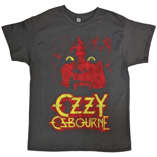 Ozzy Osbourne Unisex Adult Yellow Eyes Jumbo T-Shirt Charcoal Grey S