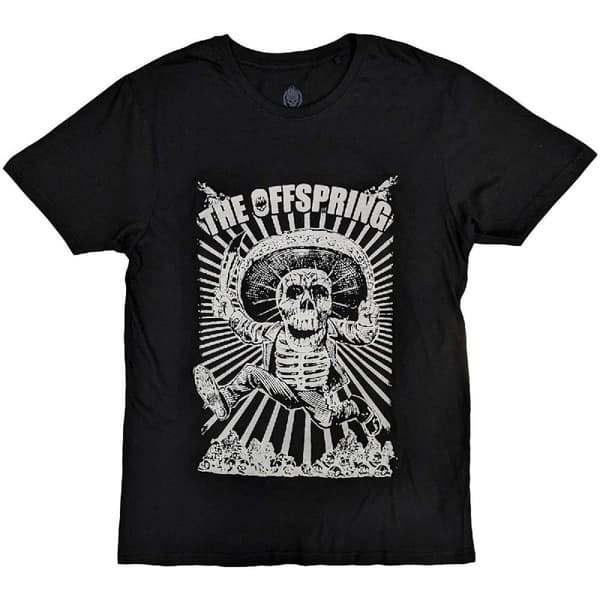 The Offspring Unisex t-shirt för vuxna med hoppande skelett Black M
