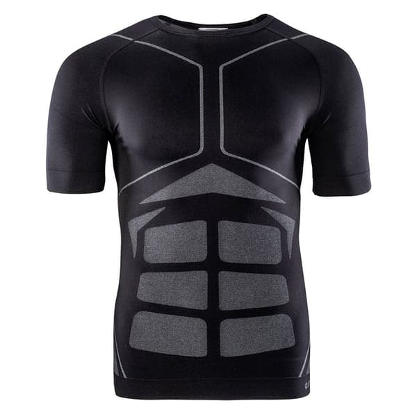 Hi-Tec Mens Berza Thermal Seamless T-Shirt Black/Grey M-L