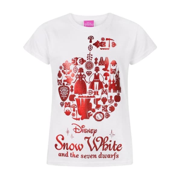 Snow White And The Seven Dwarfs Girls Foil Short-Sleeved T-Shirt