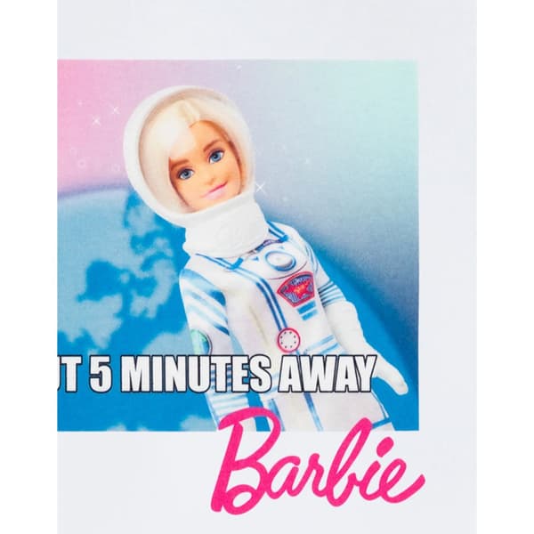 Barbie Womens/Ladies Running Late Space T-Shirt