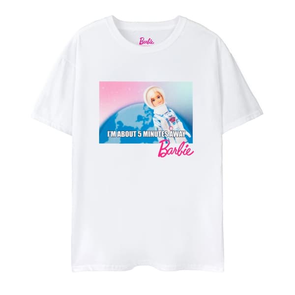 Barbie Womens/Ladies Running Late Space T-Shirt