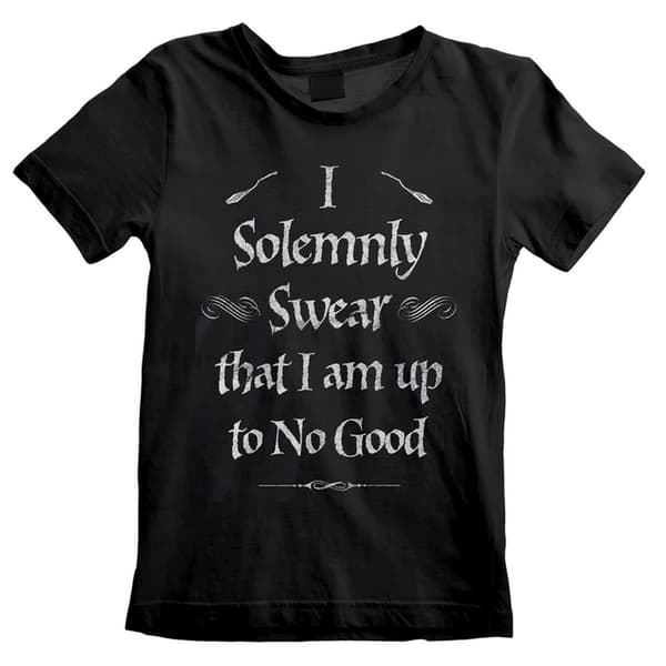 Harry Potter Childrens/Kids Solemnly Swear T-Shirt Black 12-13 Years