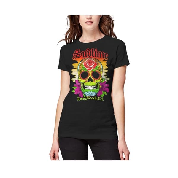 Sublime Womens/Ladies Skull T-Shirt