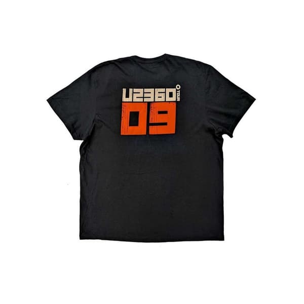 U2 Unisex Adult 360 Degree Tour 2009 Back Print Logo T-Shirt