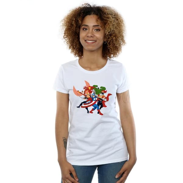 Marvel Dam/kvinnor Avengers Assemble Comic Team - T-shirt i bomull