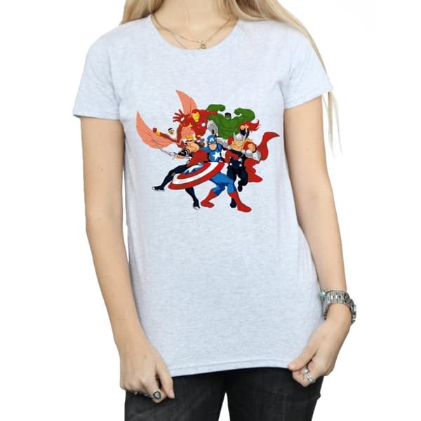 Marvel Dam/kvinnor Avengers Assemble Comic Team - T-shirt i bomull