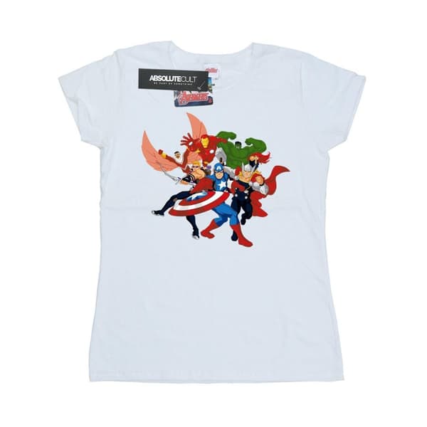 Marvel Dam/kvinnor Avengers Assemble Comic Team - T-shirt i bomull