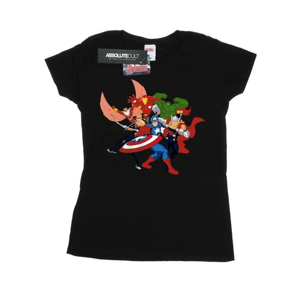 Marvel Dam/kvinnor Avengers Assemble Comic Team - T-shirt i bomull