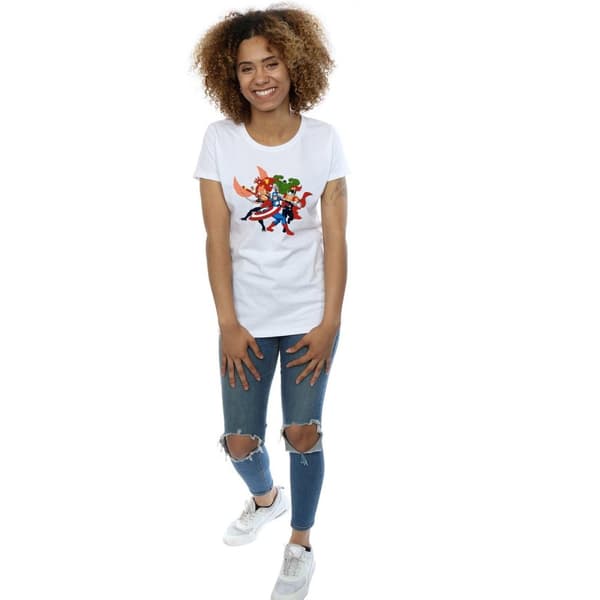 Marvel Dam/kvinnor Avengers Assemble Comic Team - T-shirt i bomull