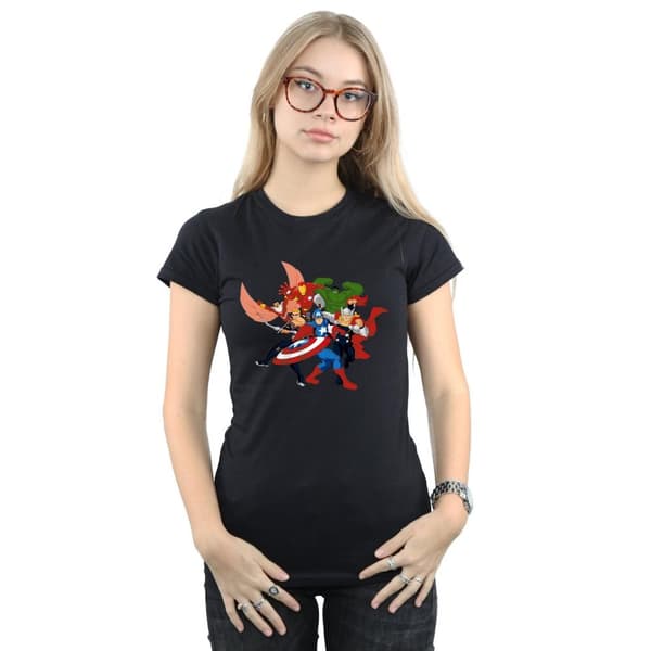 Marvel Dam/kvinnor Avengers Assemble Comic Team - T-shirt i bomull