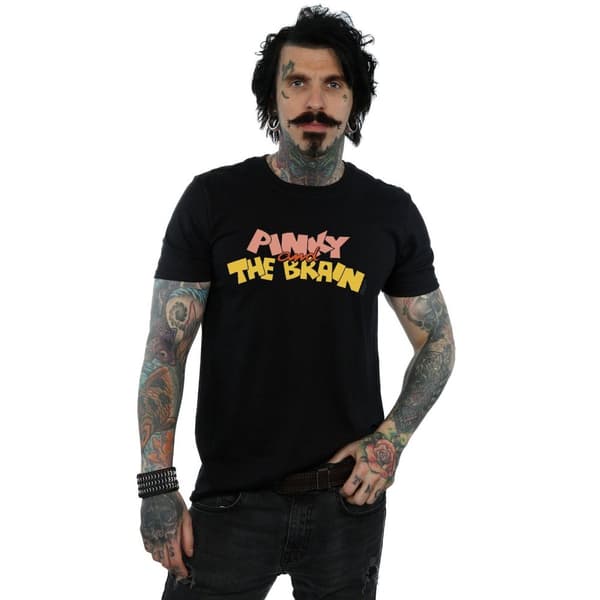 Animaniacs Mens Pinky And The Brain Logo T-Shirt