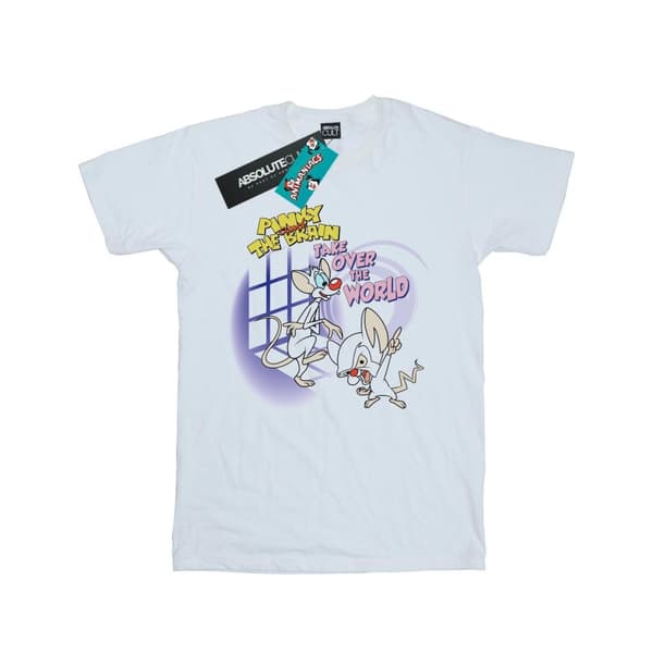 Animaniacs Mens Pinky And The Brain Take Over The World T-Shirt