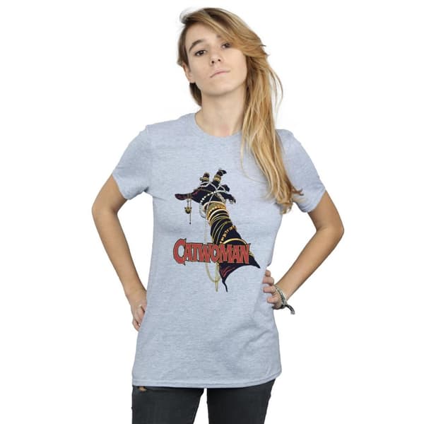 DC Comics Dam/kvinnor Batman Catwoman Friday Boyfriend T-shirt i bomull