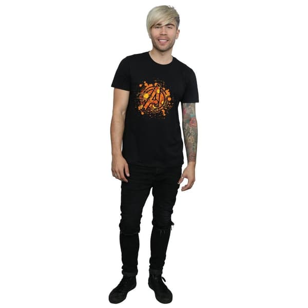Marvel Mens Avengers Assemble Halloween Spider Logo T-Shirt