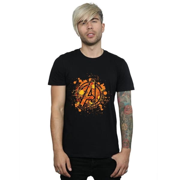 Marvel Mens Avengers Assemble Halloween Spider Logo T-Shirt