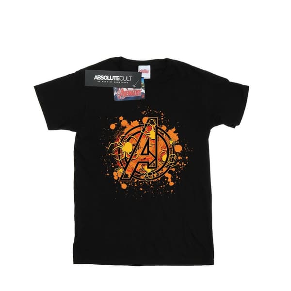 Marvel Mens Avengers Assemble Halloween Spider Logo T-Shirt