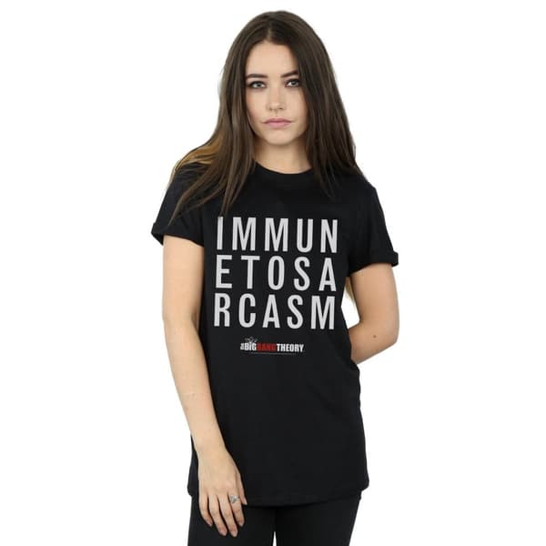 The Big Bang Theory Womens/Ladies Immune To Sarcasm Cotton Boyfriend T-Shirt