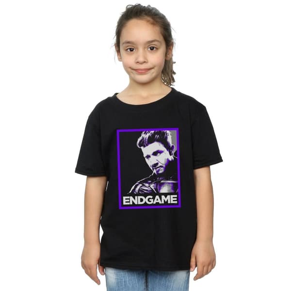 Marvel Girls Avengers Endgame Hawkeye Poster Cotton T-Shirt