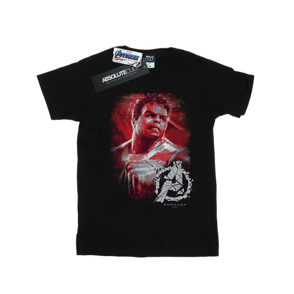 Marvel Womens/Ladies Avengers Endgame Hulk Brushed Cotton Boyfriend T-Shirt Black S