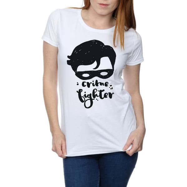 DC Comics Womens/Ladies Batman Crime Fighter Sketch Cotton T-Shirt