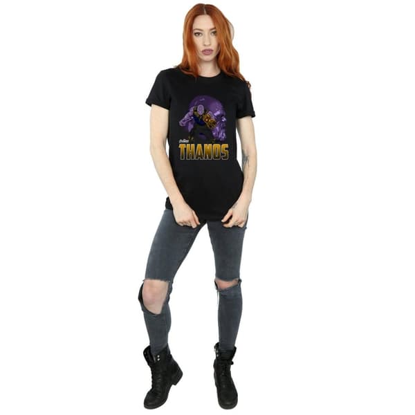 Marvel Womens/Ladies Avengers Infinity War Thanos Character Cotton Boyfriend T-Shirt
