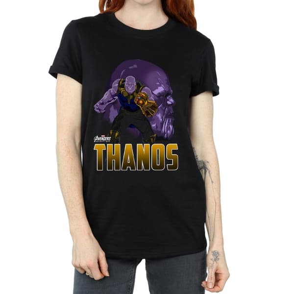 Marvel Womens/Ladies Avengers Infinity War Thanos Character Cotton Boyfriend T-Shirt