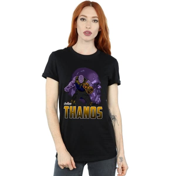 Marvel Womens/Ladies Avengers Infinity War Thanos Character Cotton Boyfriend T-Shirt
