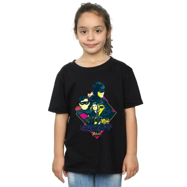 DC Comics T-shirt i bomull med popkonst av karaktärer från TV-serien Batman