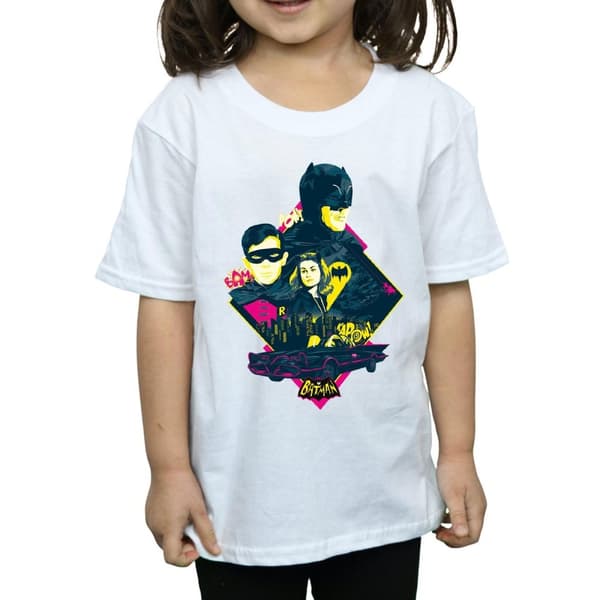 DC Comics T-shirt i bomull med popkonst av karaktärer från TV-serien Batman