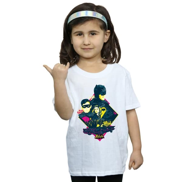 DC Comics T-shirt i bomull med popkonst av karaktärer från TV-serien Batman