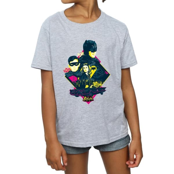 DC Comics T-shirt i bomull med popkonst av karaktärer från TV-serien Batman